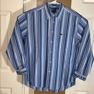 Faconnable Blue Multi Striped Button Down Shirt